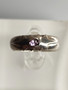 Vintage silver ring with amethyst gemstone (size:16mm 50 EU)