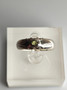 Vintage silver ring with peridot gemstone (size:17mm 53 EU)