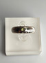 Vintage silver ring with peridot gemstone (size:16,5mm 52 EU)