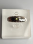 Vintage silver ring with peridot gemstone (size:18mm 56-57 EU)
