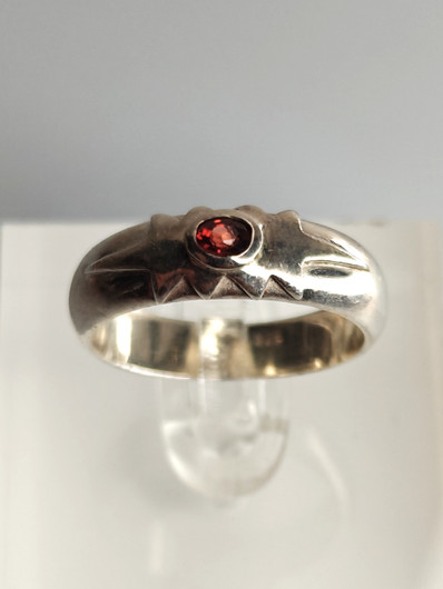 Vintage silver ring with tourmaline (size:17mm 53 EU)