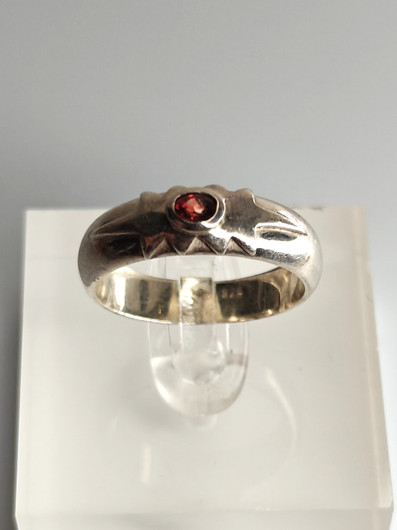 Vintage silver ring with tourmaline (size:17mm 53 EU)