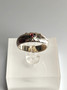 Vintage silver ring with garnet gemstone (size:17-17,5mm 53-55 EU)