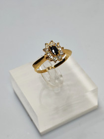 Vintage adjustable ring with stones