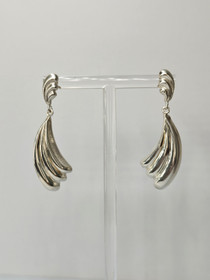 Vintage hopeiset korvakorut