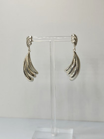 Vintage hopeiset korvakorut