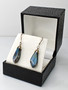 Vintage silver earrings with labradorite