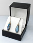 Vintage silver earrings with labradorite