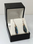 Vintage silver earrings with labradorite