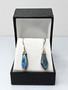 Vintage silver earrings with labradorite
