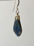 Vintage silver earrings with labradorite