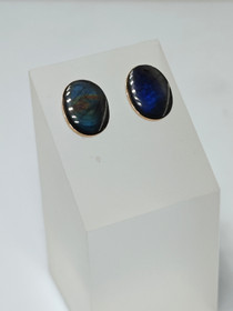 Vintage kultaiset spektroliitti korvakorut 