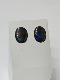 Vintage kultaiset spektroliitti korvakorut 