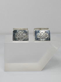 Vintage hopeiset kalvosinnapit 