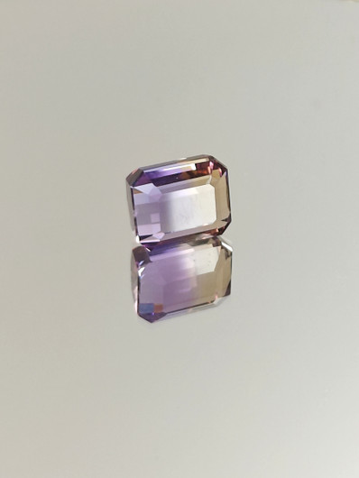 Ametriini monisävyinen 8.3 ct, smaragdi hionta