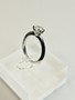 Moissanite 1 ct silver ring