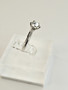 Moissanite 1 ct silver ring