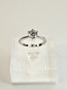 Moissanite 1 ct silver ring