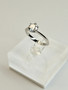 Moissanite 1 ct silver ring