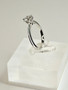 Moissanite 1 ct silver ring