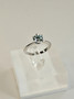 Moissanite 1 ct silver ring