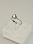Moissanite 1 ct silver ring