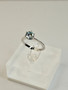 Moissanite 1 ct silver ring