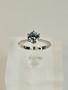 Moissanite 1 ct silver ring