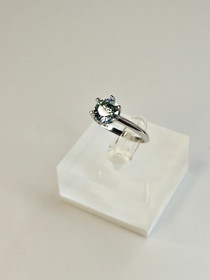 Moissanite 2 ct silver ring