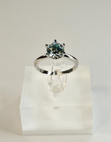 Moissanite 2 ct silver ring