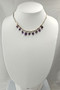 Vintage silver necklace with amethyst