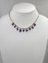 Vintage silver necklace with amethyst