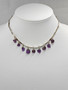 Vintage silver necklace with amethyst