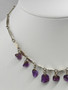 Vintage silver necklace with amethyst