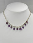 Vintage silver necklace with amethyst