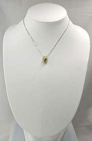 Vintage silver necklace with stone