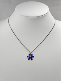 Vintage silver pendant with chain