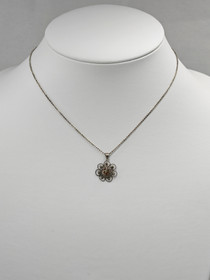 Vintage silver necklace with stone