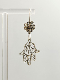 Vintage hopeiset korvakorut