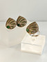 Vintage silver set of ring and earrings with emerald