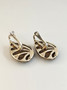 Vintage silver set of ring and earrings with emerald