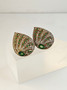 Vintage silver set of ring and earrings with emerald