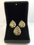 Vintage silver set of ring and earrings with emerald