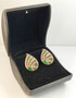 Vintage silver set of ring and earrings with emerald