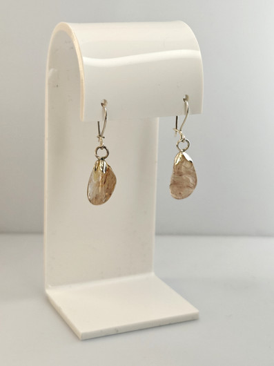 Vintage silver earrings with quartz