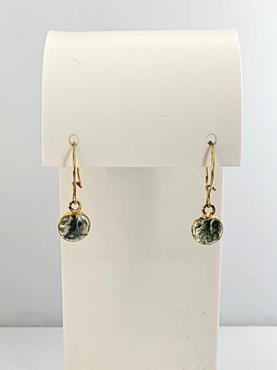 Vintage silver earrings with stone