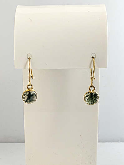 Vintage silver earrings with stone