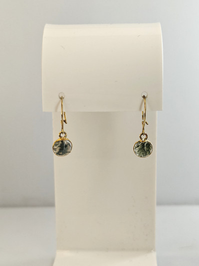 Vintage silver earrings with stone