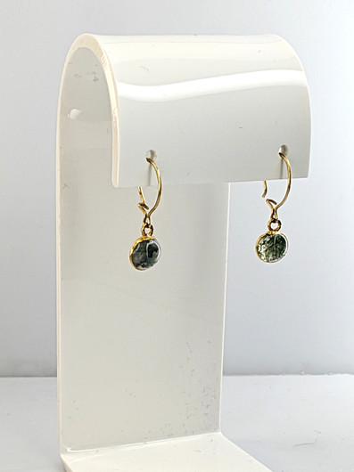 Vintage silver earrings with stone
