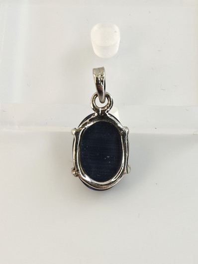 Vintage silver pendant with stone